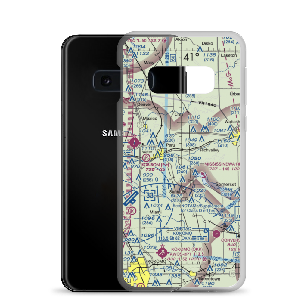 Goodenough Airport (83IN) VFR Sectional Samsung Case Samsung Galaxy S10e model shown
