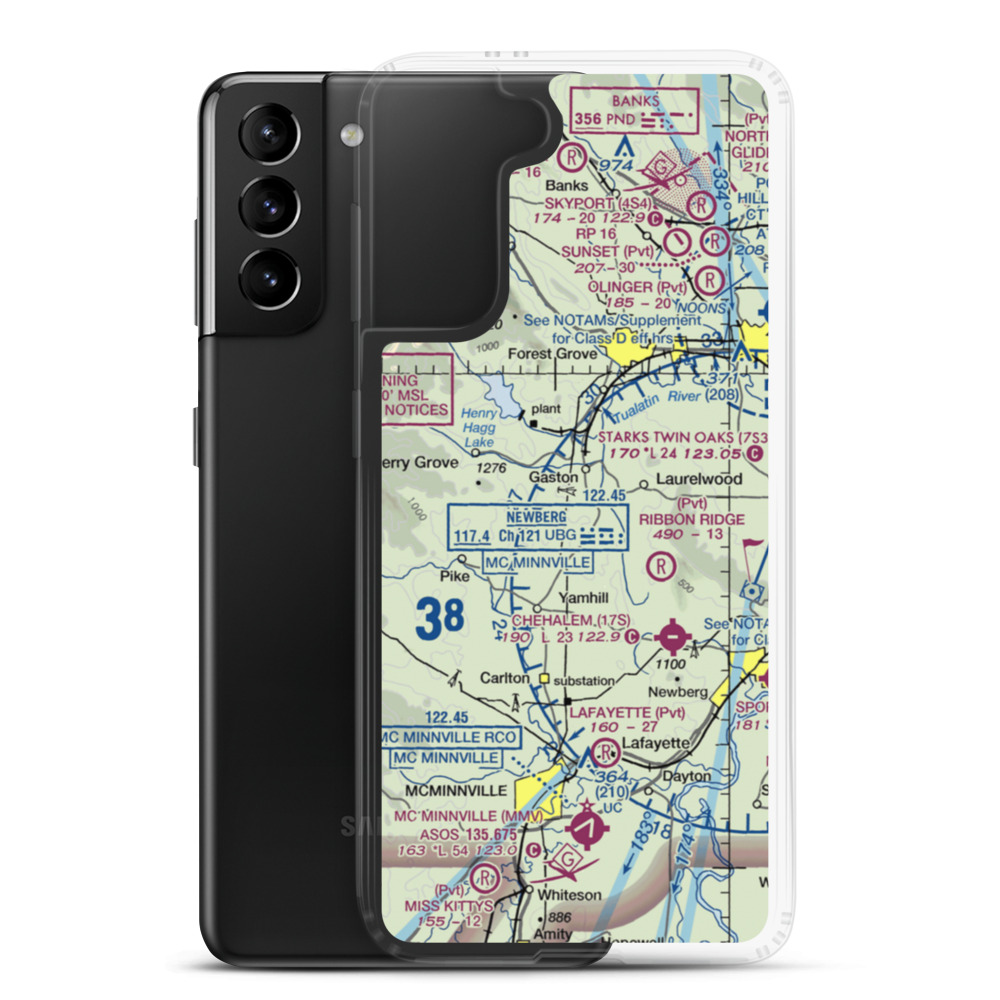 Goodin Creek Airport (70OR) VFR Sectional Samsung Case Samsung Galaxy S21 Plus model shown