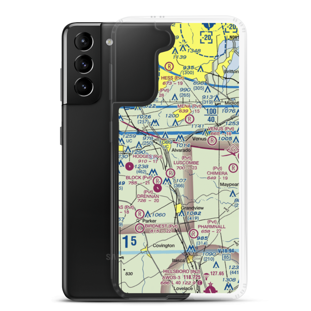 Goodlett Field (9TS6) VFR Sectional Samsung Case Samsung Galaxy S21 Plus model shown