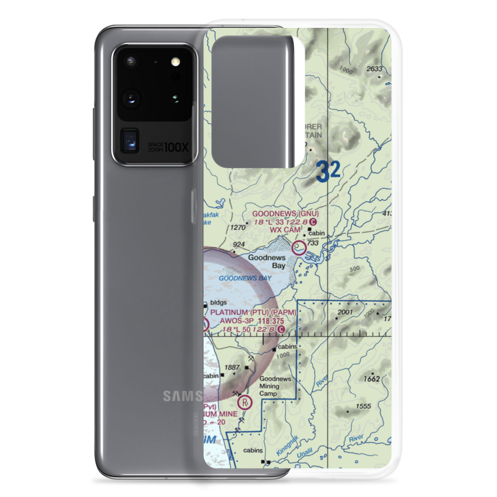 Goodnews Airport (GNU) VFR Sectional Samsung Case Samsung Galaxy S20 Ultra model shown