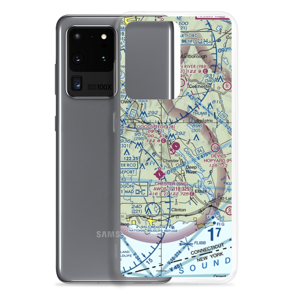 Goodspeed Airport (42B) VFR Sectional Samsung Case Samsung Galaxy S20 Ultra model shown