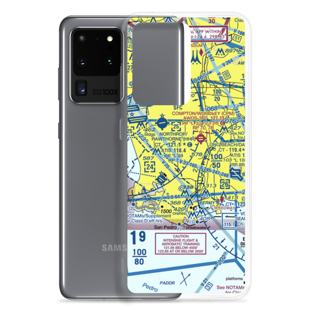 Goodyear Blimp Base Airport (64CL) VFR Sectional Samsung Case Samsung Galaxy S20 Ultra model shown