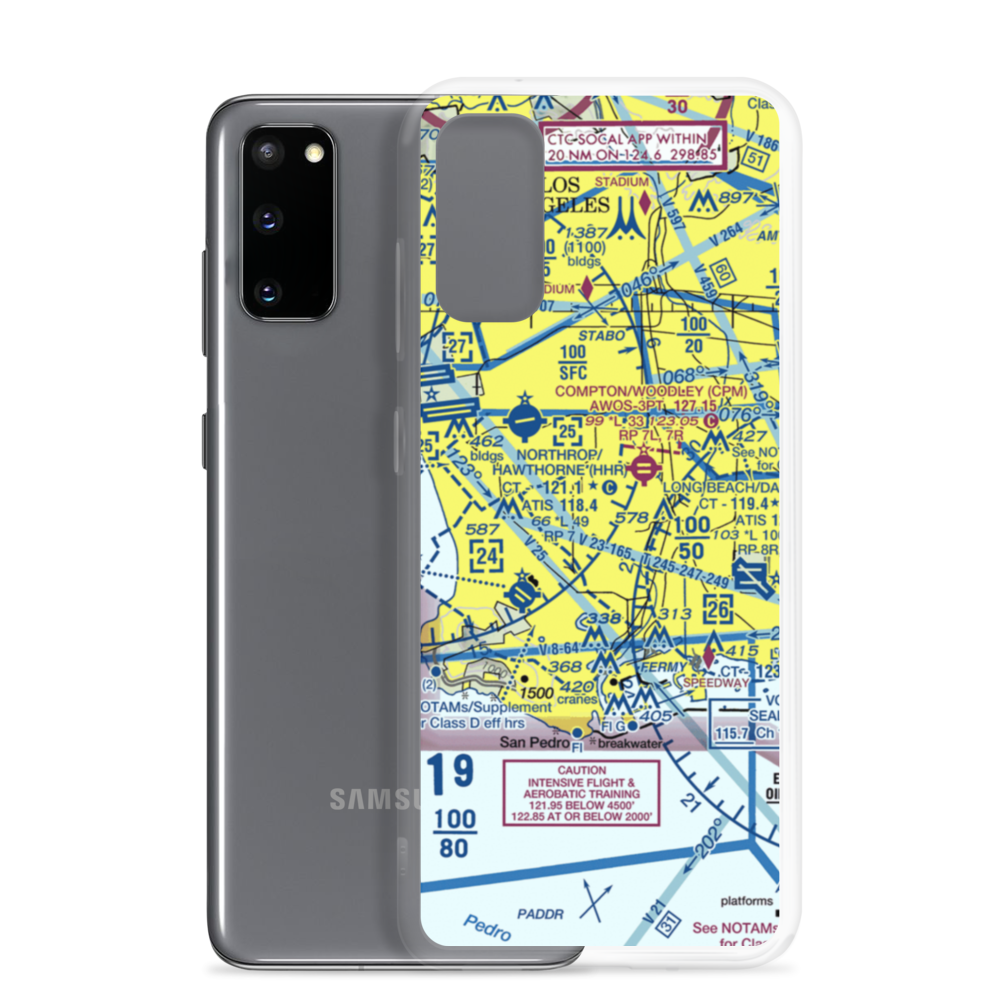 Goodyear Blimp Base Airport (64CL) VFR Sectional Samsung Case Samsung Galaxy S20 model shown