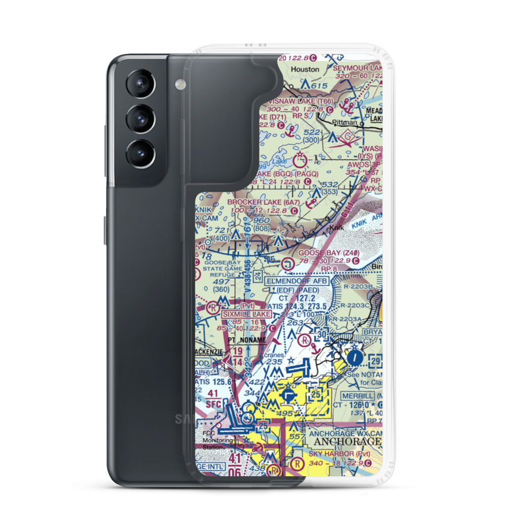 Goose Bay Airport (Z40) VFR Sectional Samsung Case Samsung Galaxy S21 model shown