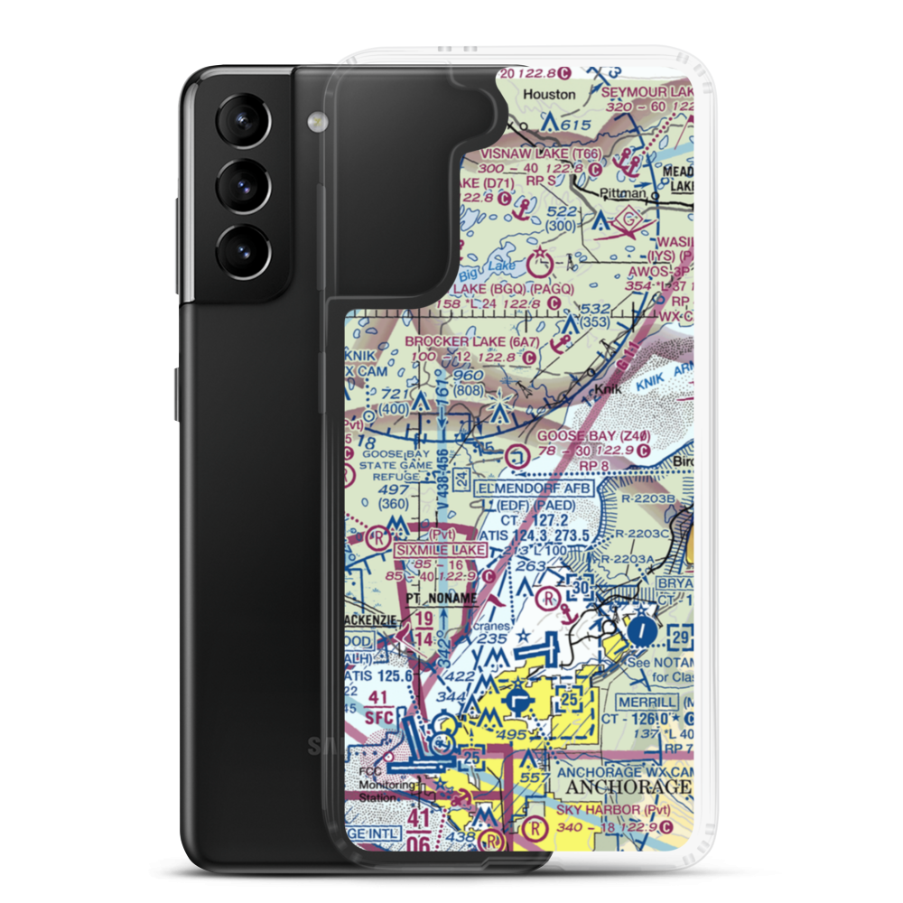 Goose Bay Airport (Z40) VFR Sectional Samsung Case Samsung Galaxy S21 Plus model shown