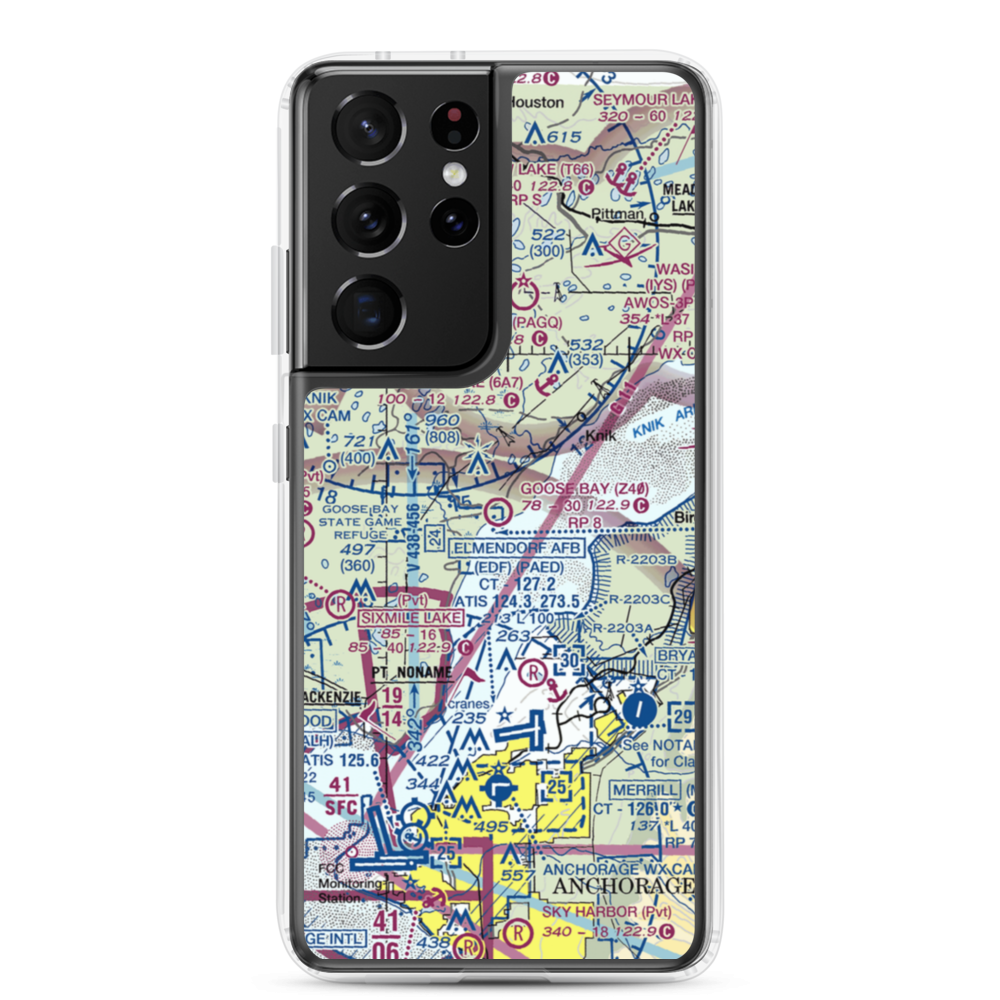 Goose Bay Airport (Z40) VFR Sectional Samsung Case Samsung Galaxy S21 Ultra model shown