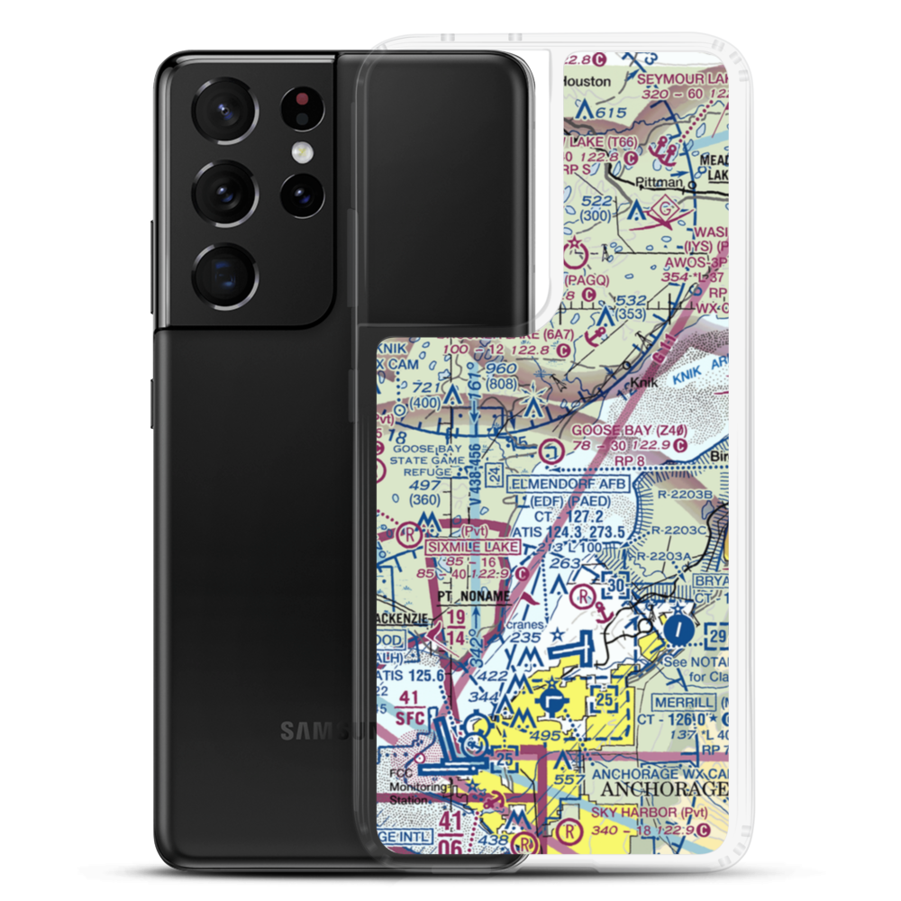 Goose Bay Airport (Z40) VFR Sectional Samsung Case Samsung Galaxy S21 Ultra model shown