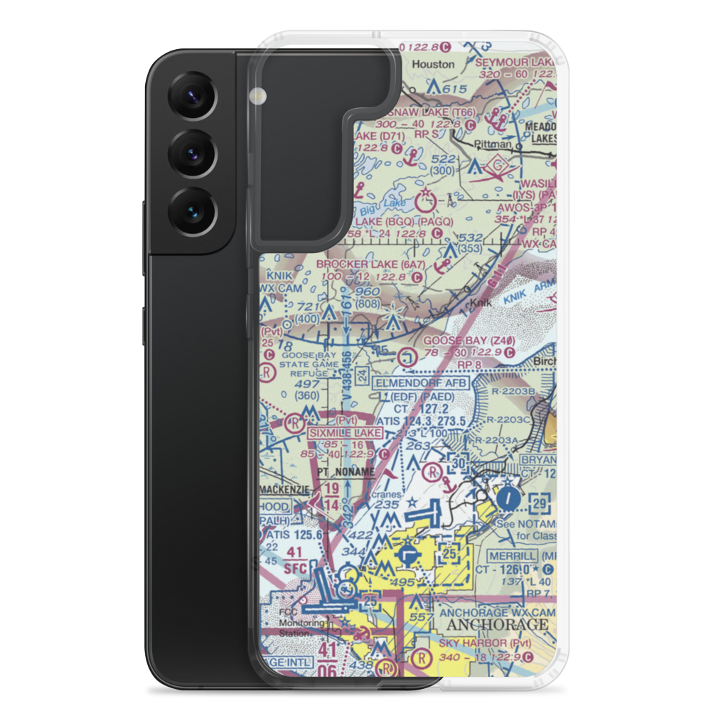Goose Bay Airport (Z40) VFR Sectional Samsung Case Samsung Galaxy S22 Plus model shown