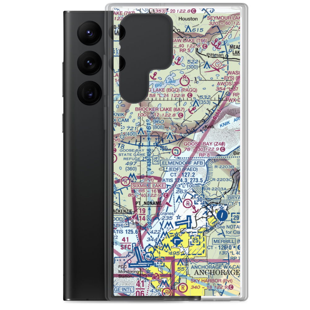 Goose Bay Airport (Z40) VFR Sectional Samsung Case Samsung Galaxy S22 Ultra model shown