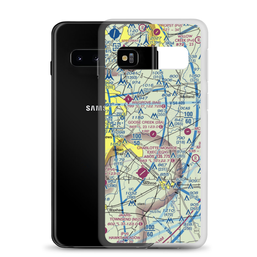 Goose Creek Airport (28A) VFR Sectional Samsung Case Samsung Galaxy S10 model shown