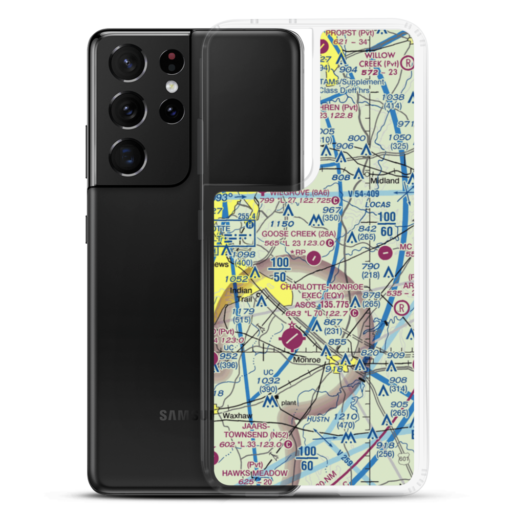 Goose Creek Airport (28A) VFR Sectional Samsung Case Samsung Galaxy S21 Ultra model shown