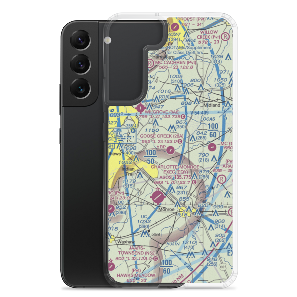 Goose Creek Airport (28A) VFR Sectional Samsung Case Samsung Galaxy S22 Plus model shown