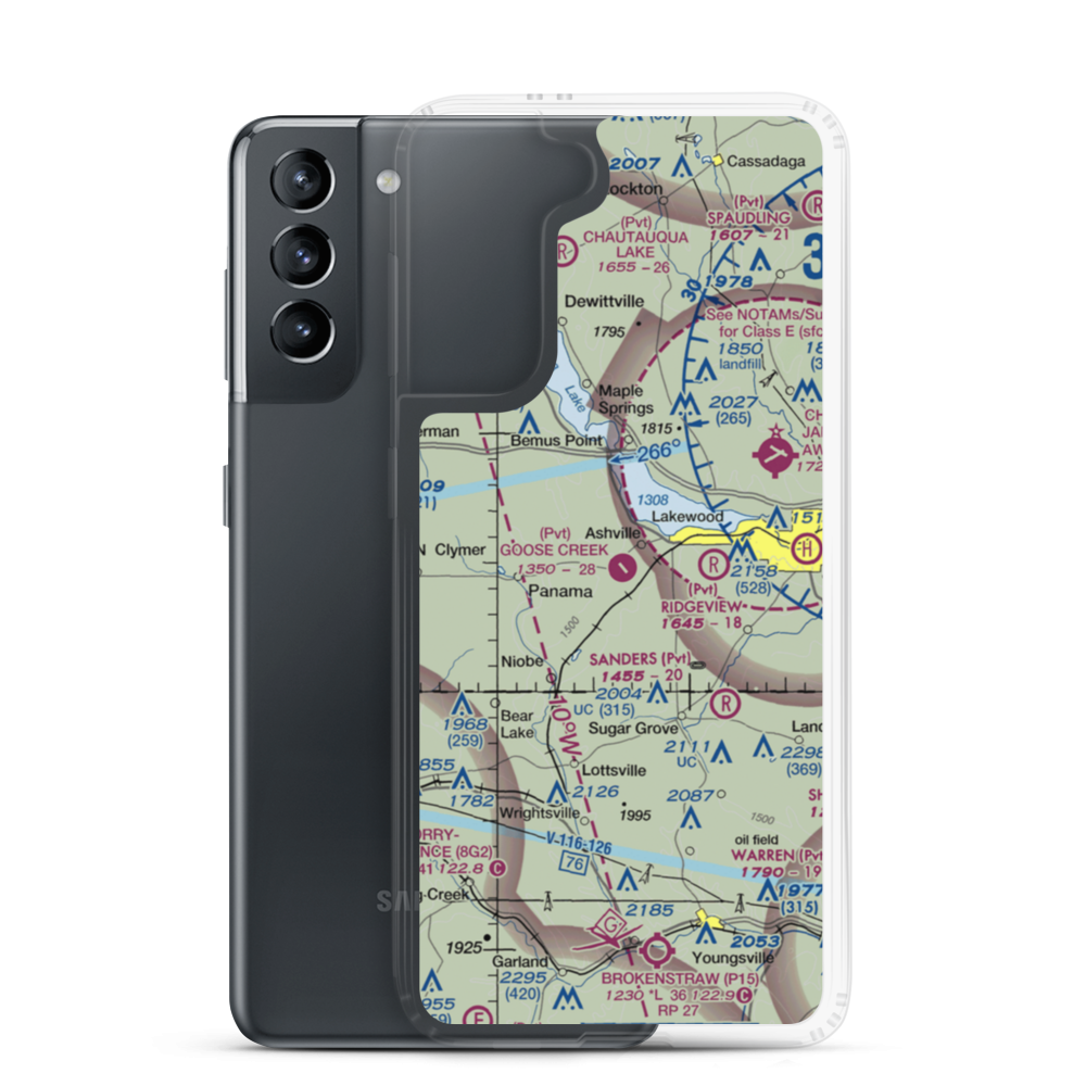 Goose Creek Airport (NY89) VFR Sectional Samsung Case Samsung Galaxy S21 model shown