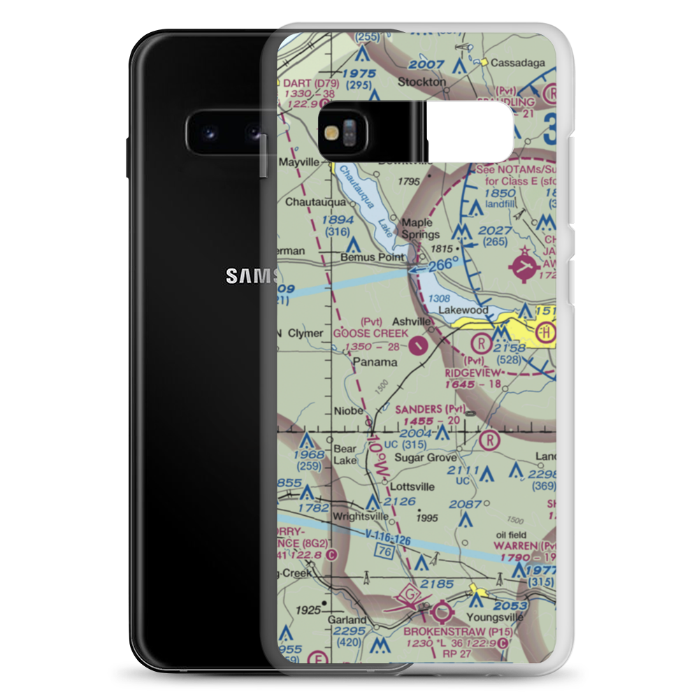 Goose Creek Airport (NY89) VFR Sectional Samsung Case Samsung Galaxy S10+ model shown