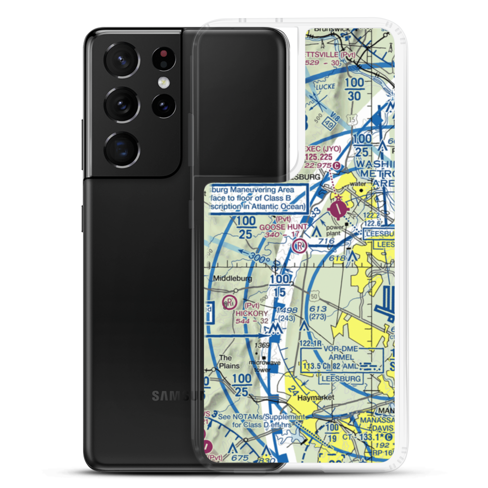 Goose Hunt Farm Airport (3VA5) VFR Sectional Samsung Case Samsung Galaxy S21 Ultra model shown