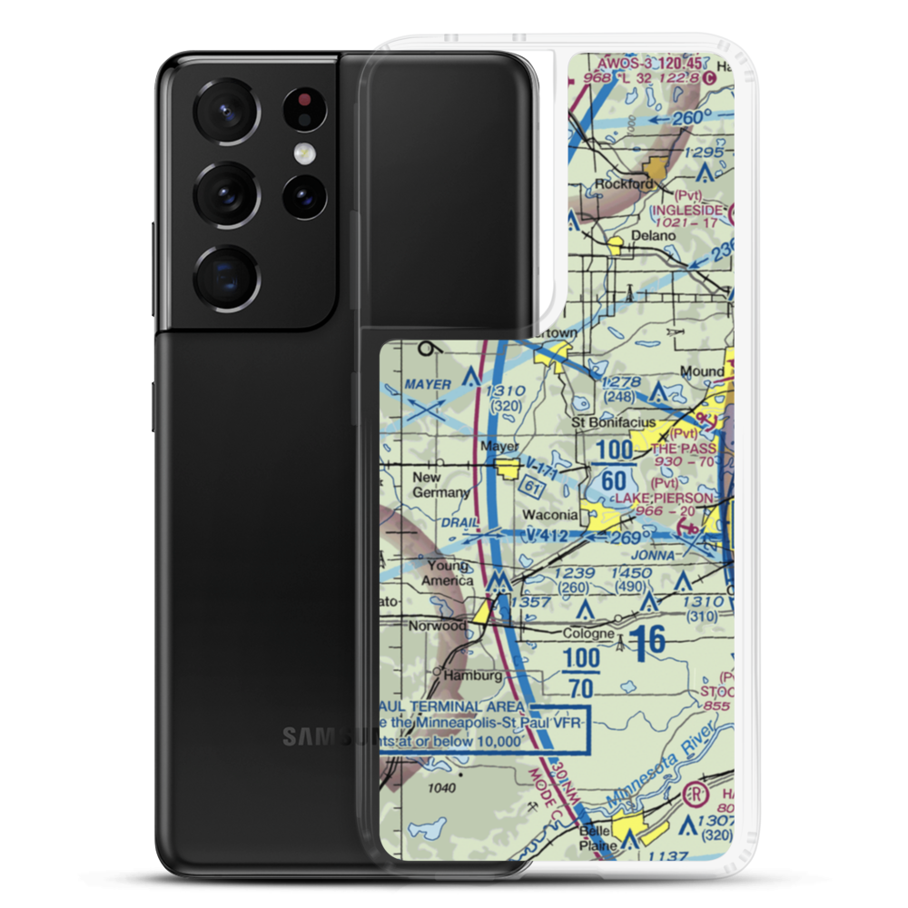 Goose Lake Seaplane Base (6MN6) VFR Sectional Samsung Case Samsung Galaxy S21 Ultra model shown