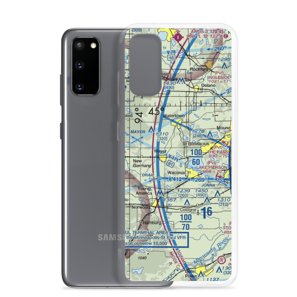 Goose Lake Seaplane Base (6MN6) VFR Sectional Samsung Case Samsung Galaxy S20 model shown