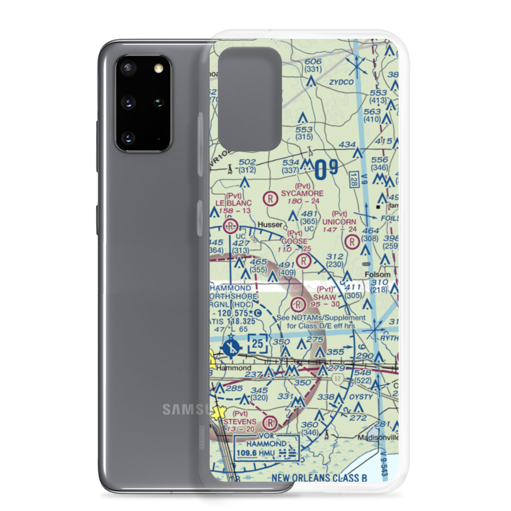 Goose Landing Airport (LS26) VFR Sectional Samsung Case Samsung Galaxy S20 Plus model shown
