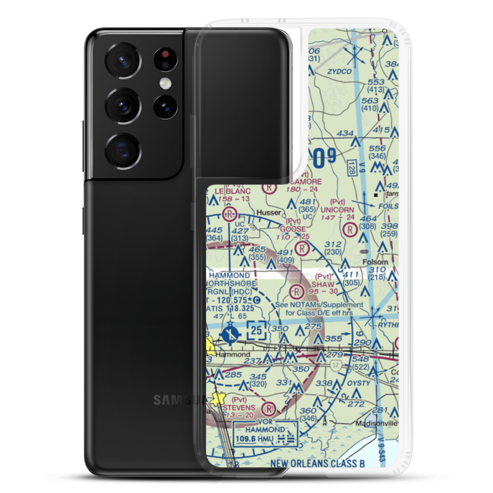 Goose Landing Airport (LS26) VFR Sectional Samsung Case Samsung Galaxy S21 Ultra model shown
