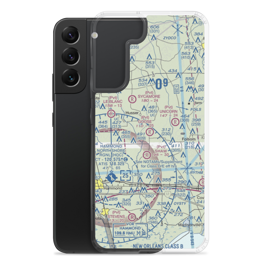 Goose Landing Airport (LS26) VFR Sectional Samsung Case Samsung Galaxy S22 Plus model shown