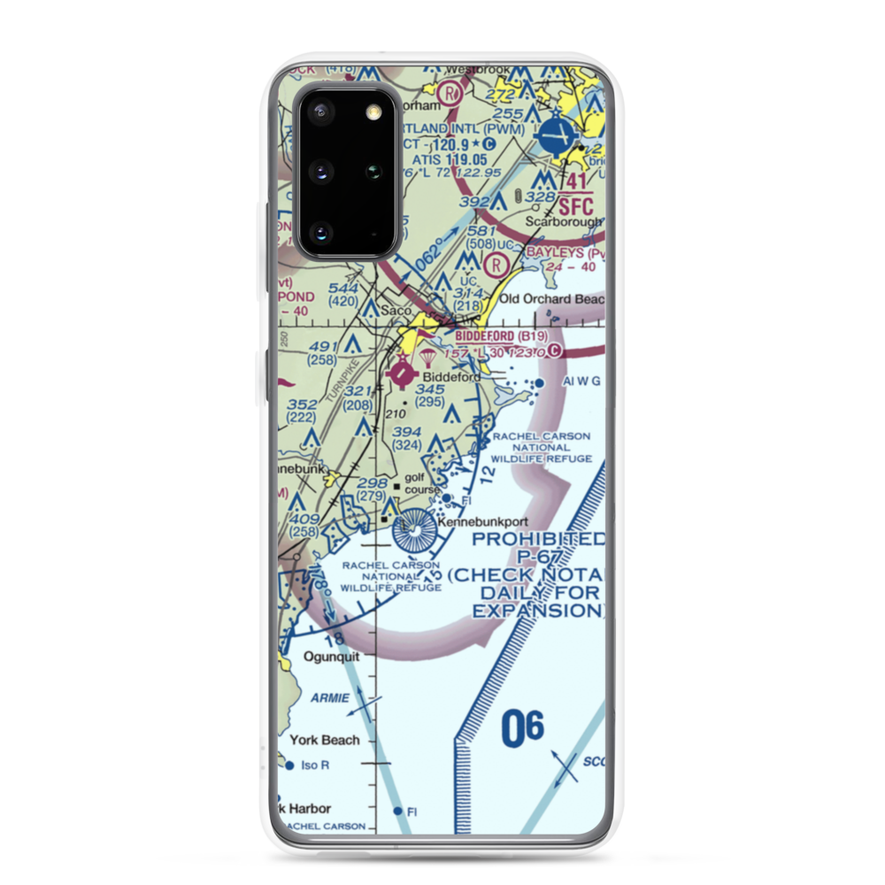 Goosefair Airport (ME45) VFR Sectional Samsung Case Samsung Galaxy S20 Plus model shown