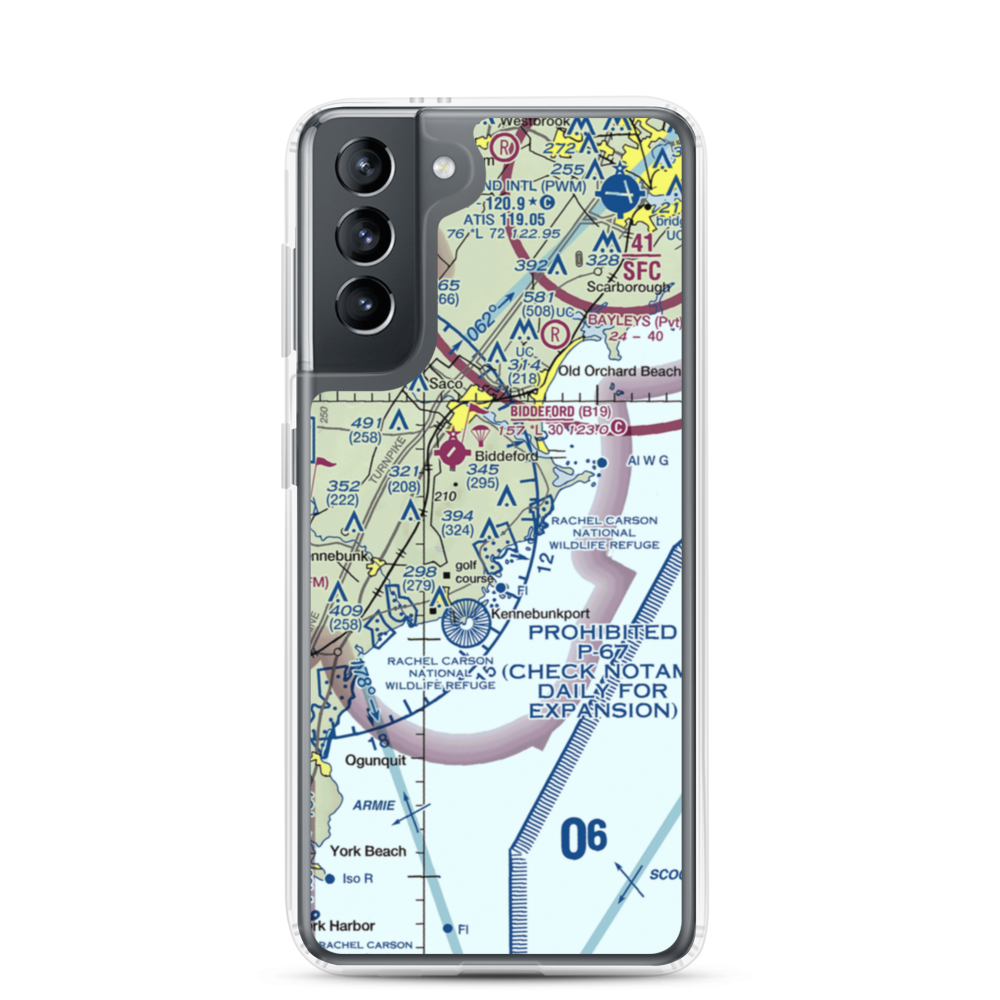 Goosefair Airport (ME45) VFR Sectional Samsung Case Samsung Galaxy S21 model shown