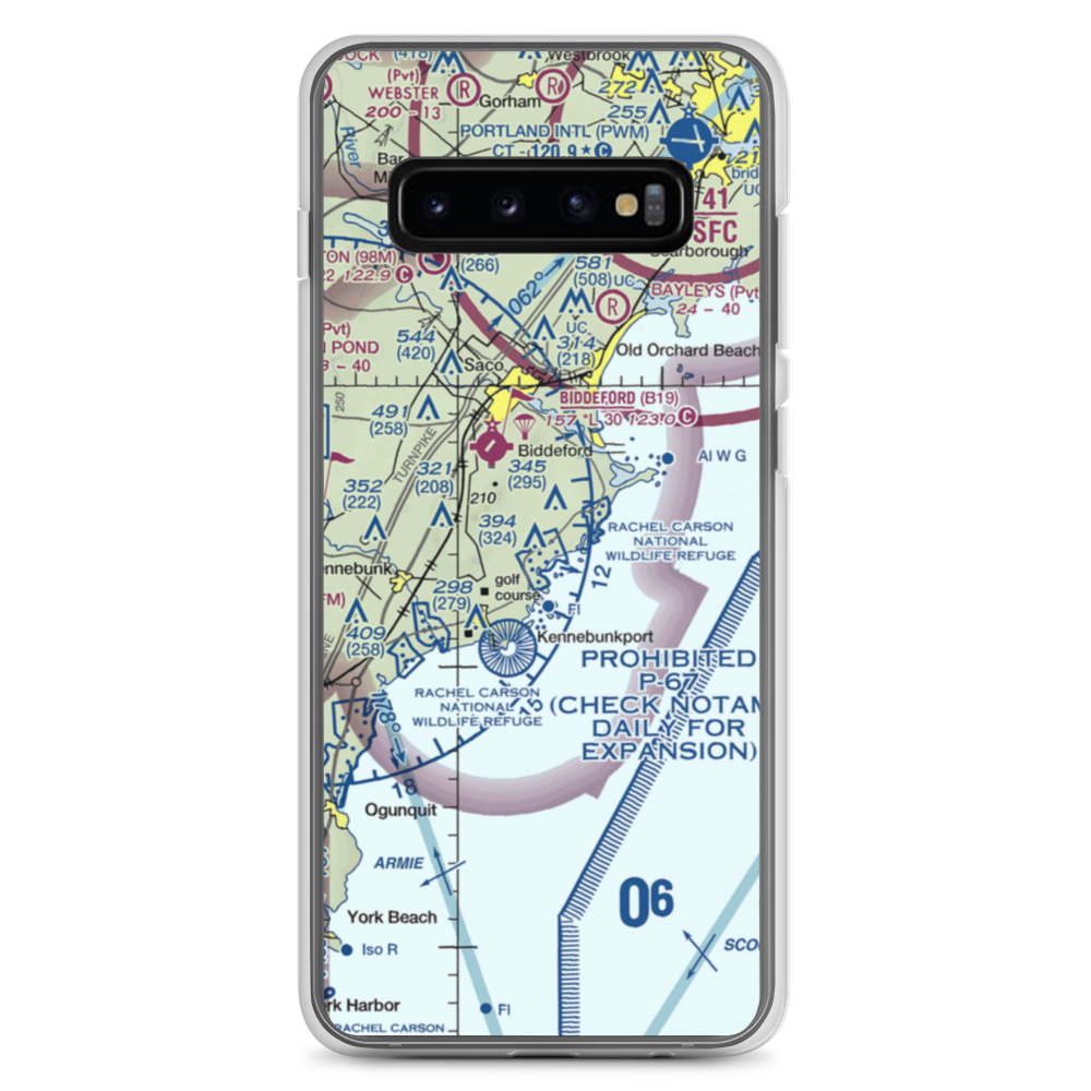Goosefair Airport (ME45) VFR Sectional Samsung Case Samsung Galaxy S10+ model shown