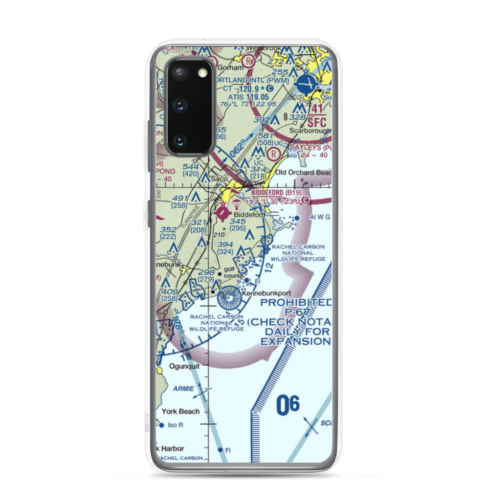 Goosefair Airport (ME45) VFR Sectional Samsung Case Samsung Galaxy S20 model shown