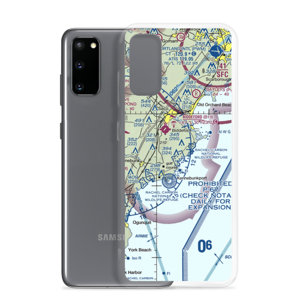 Goosefair Airport (ME45) VFR Sectional Samsung Case Samsung Galaxy S20 model shown