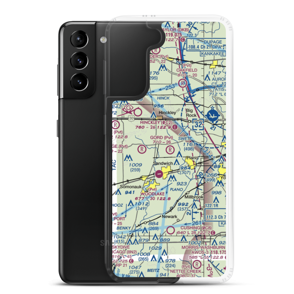 Gord Airport (0LL6) VFR Sectional Samsung Case Samsung Galaxy S21 Plus model shown