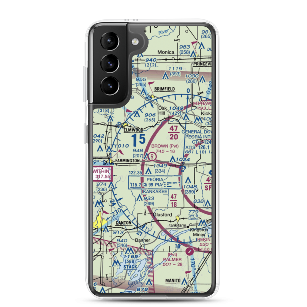 Gordon Brown Airport (5LL5) VFR Sectional Samsung Case Samsung Galaxy S21 Plus model shown