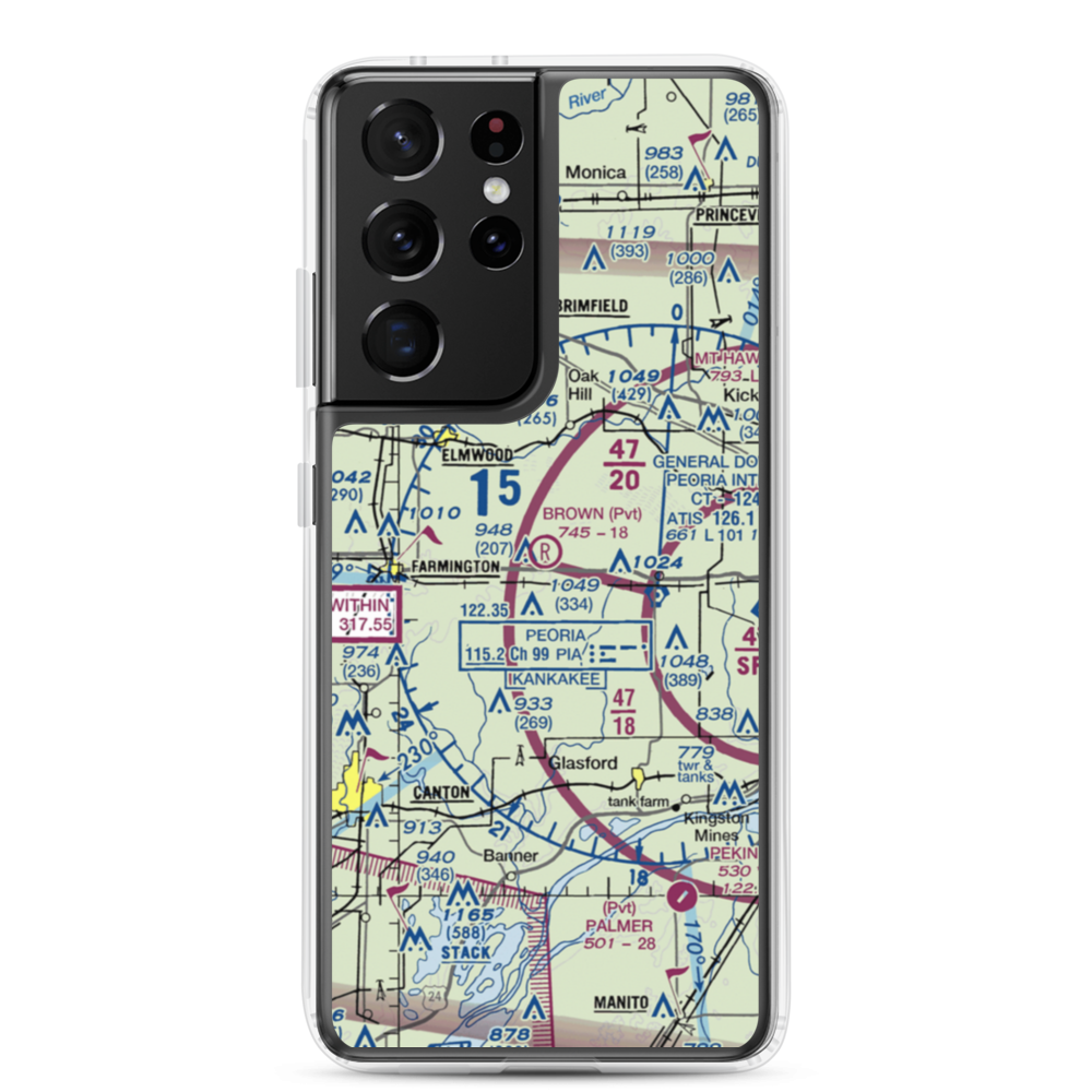 Gordon Brown Airport (5LL5) VFR Sectional Samsung Case Samsung Galaxy S21 Ultra model shown