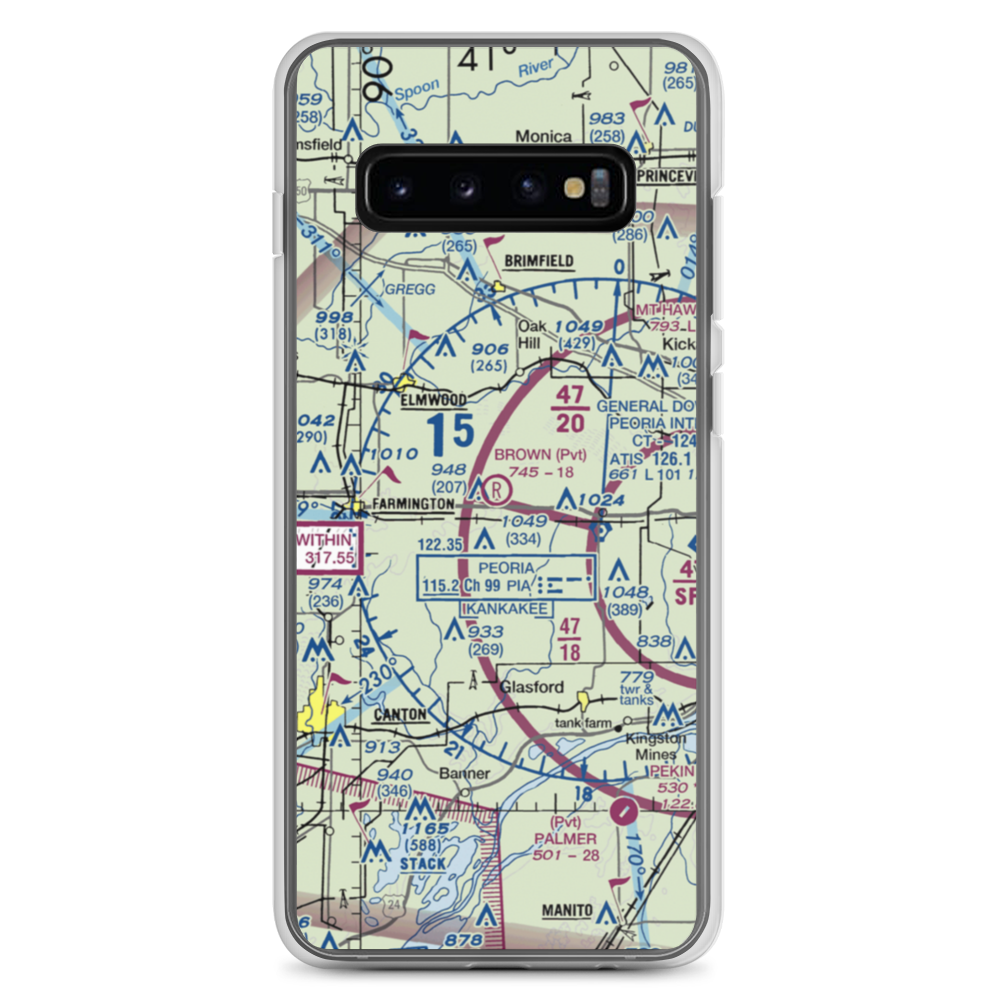 Gordon Brown Airport (5LL5) VFR Sectional Samsung Case Samsung Galaxy S10+ model shown