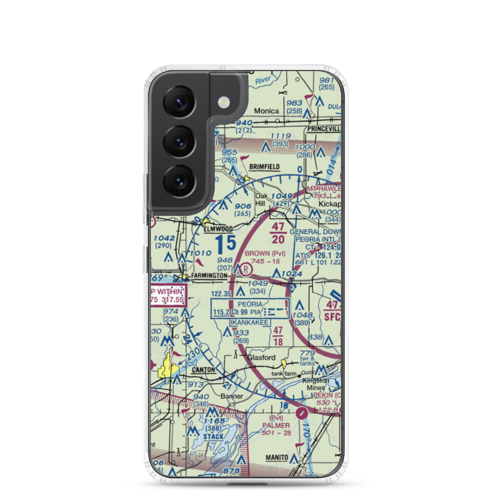 Gordon Brown Airport (5LL5) VFR Sectional Samsung Case Samsung Galaxy S22 model shown