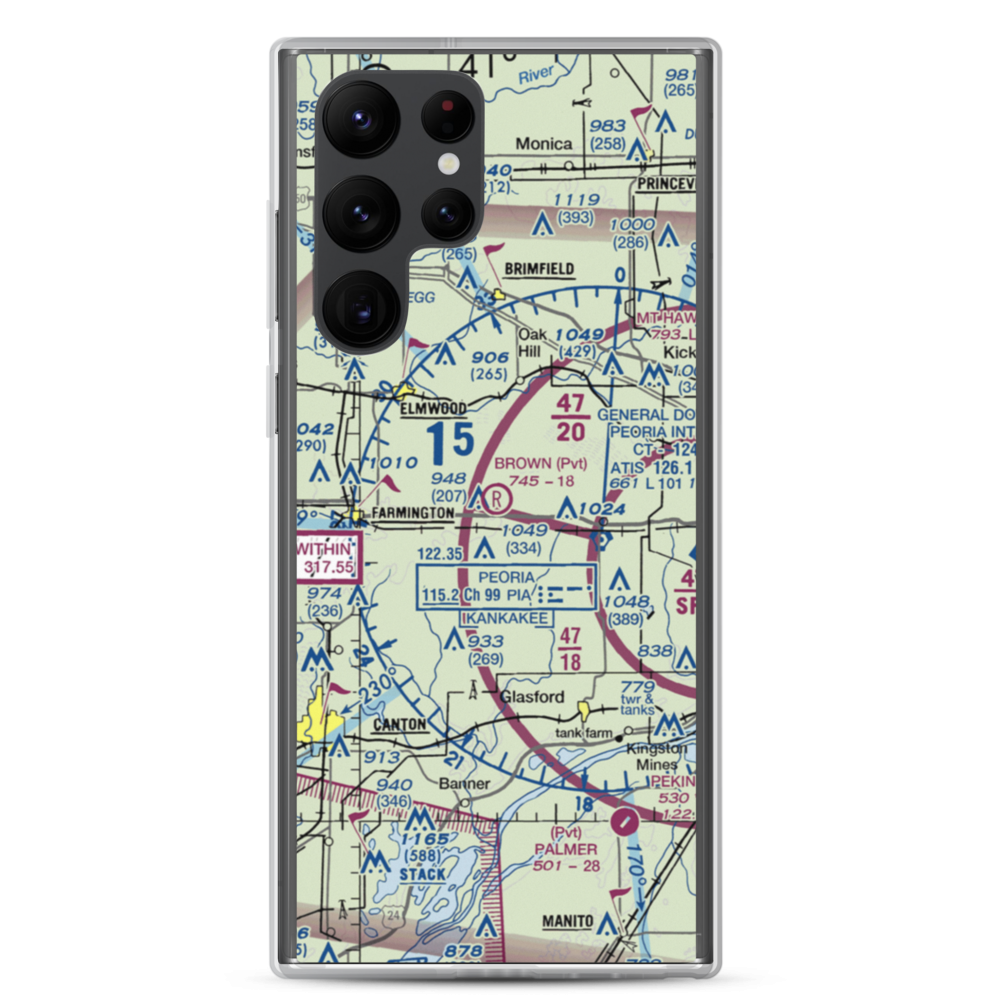 Gordon Brown Airport (5LL5) VFR Sectional Samsung Case Samsung Galaxy S22 Ultra model shown