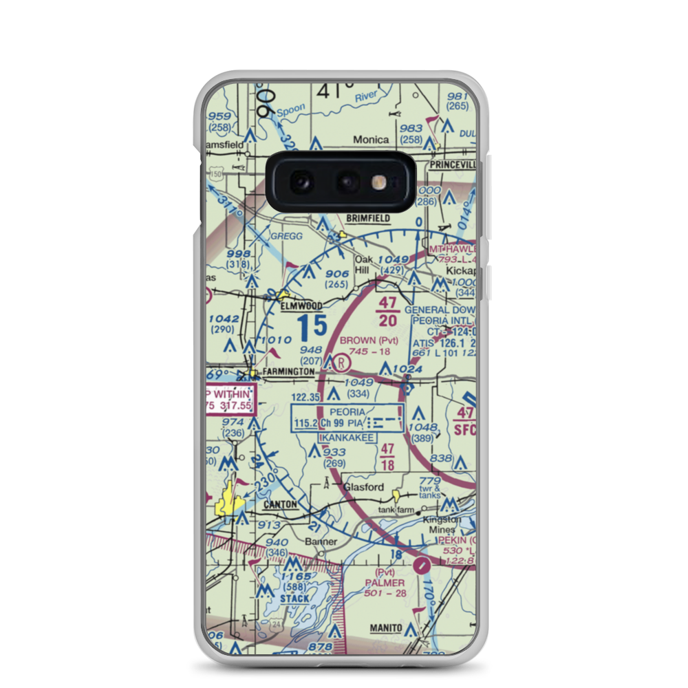 Gordon Brown Airport (5LL5) VFR Sectional Samsung Case Samsung Galaxy S10e model shown