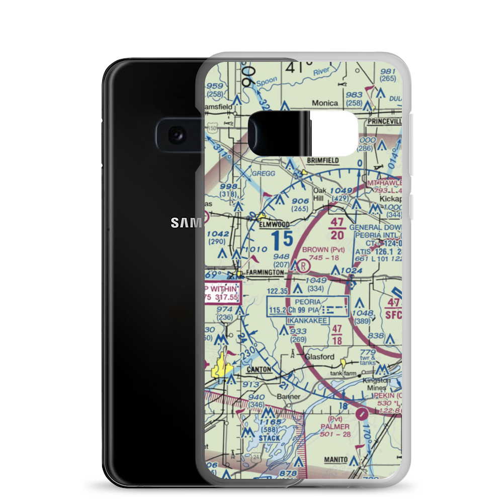 Gordon Brown Airport (5LL5) VFR Sectional Samsung Case Samsung Galaxy S10e model shown