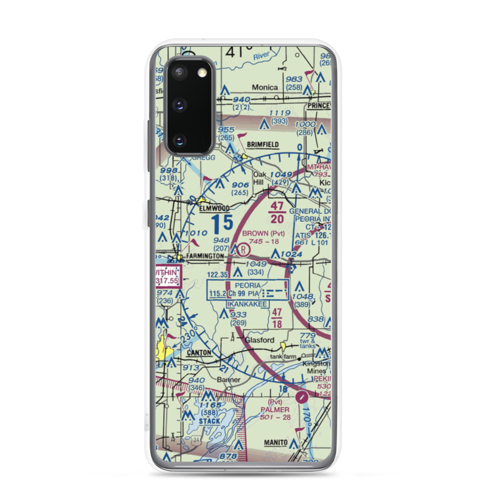 Gordon Brown Airport (5LL5) VFR Sectional Samsung Case Samsung Galaxy S20 model shown