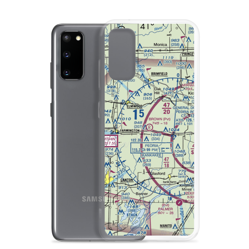 Gordon Brown Airport (5LL5) VFR Sectional Samsung Case Samsung Galaxy S20 model shown