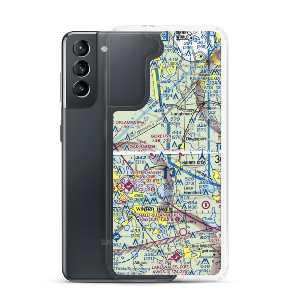 Gore Airport (4FL9) VFR Sectional Samsung Case Samsung Galaxy S21 model shown