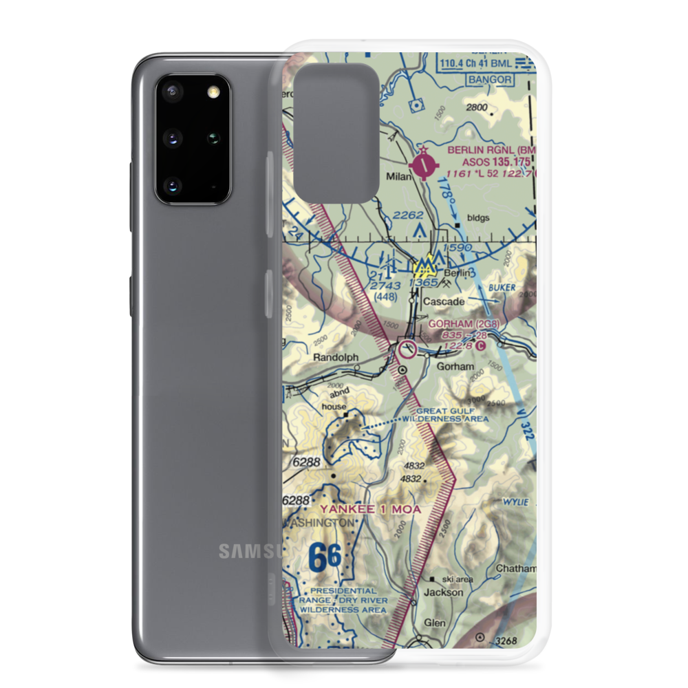 Gorham Airport (2G8) VFR Sectional Samsung Case Samsung Galaxy S20 Plus model shown