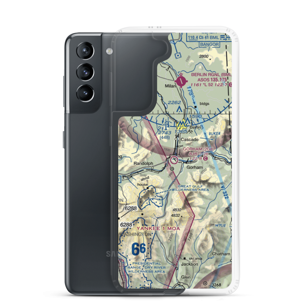 Gorham Airport (2G8) VFR Sectional Samsung Case Samsung Galaxy S21 model shown