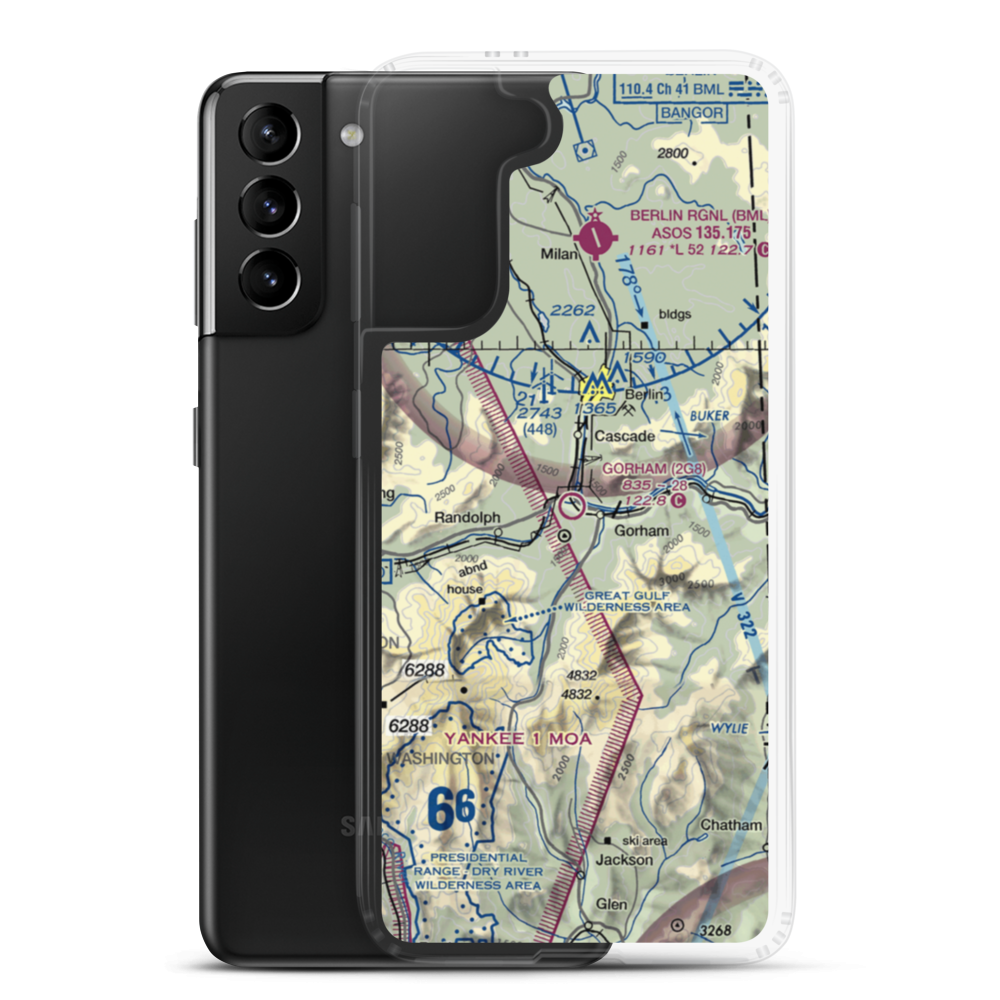 Gorham Airport (2G8) VFR Sectional Samsung Case Samsung Galaxy S21 Plus model shown
