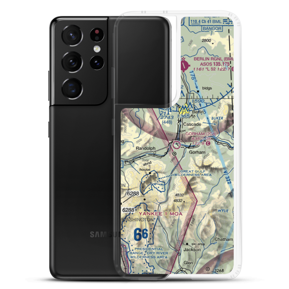 Gorham Airport (2G8) VFR Sectional Samsung Case Samsung Galaxy S21 Ultra model shown