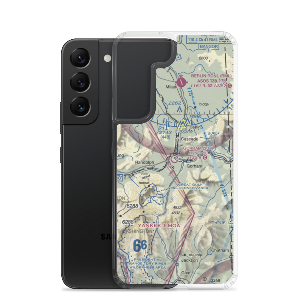 Gorham Airport (2G8) VFR Sectional Samsung Case Samsung Galaxy S22 model shown