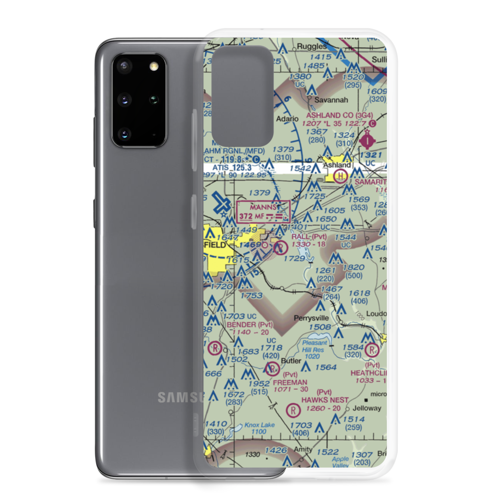 Gorman Airport (OI60) VFR Sectional Samsung Case Samsung Galaxy S20 Plus model shown