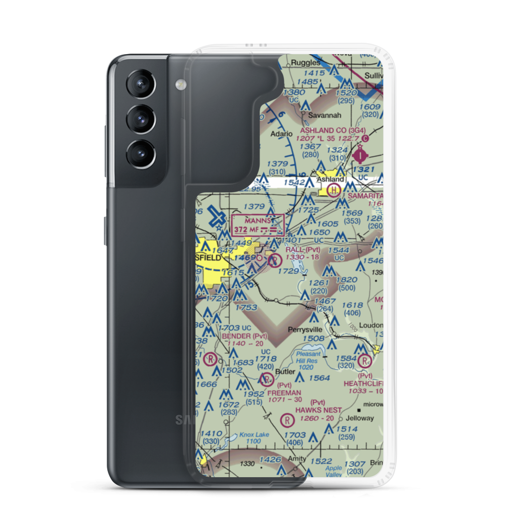 Gorman Airport (OI60) VFR Sectional Samsung Case Samsung Galaxy S21 model shown