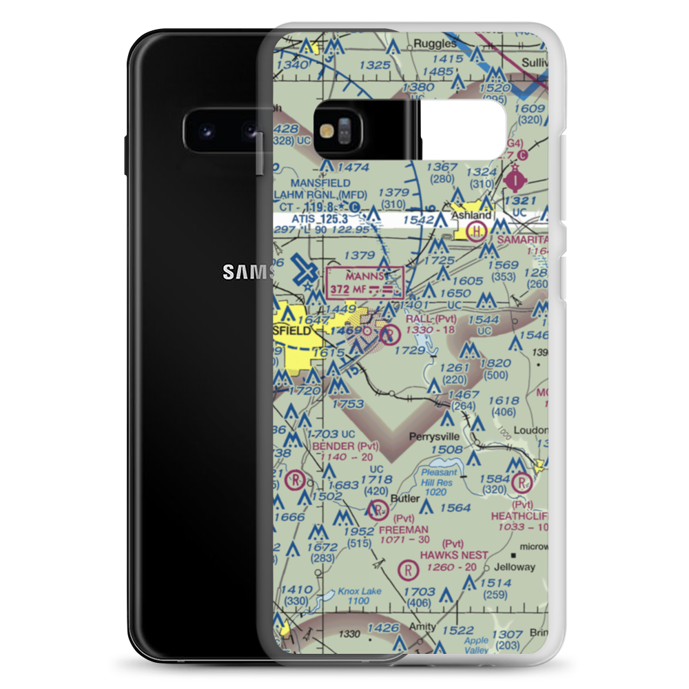 Gorman Airport (OI60) VFR Sectional Samsung Case Samsung Galaxy S10+ model shown