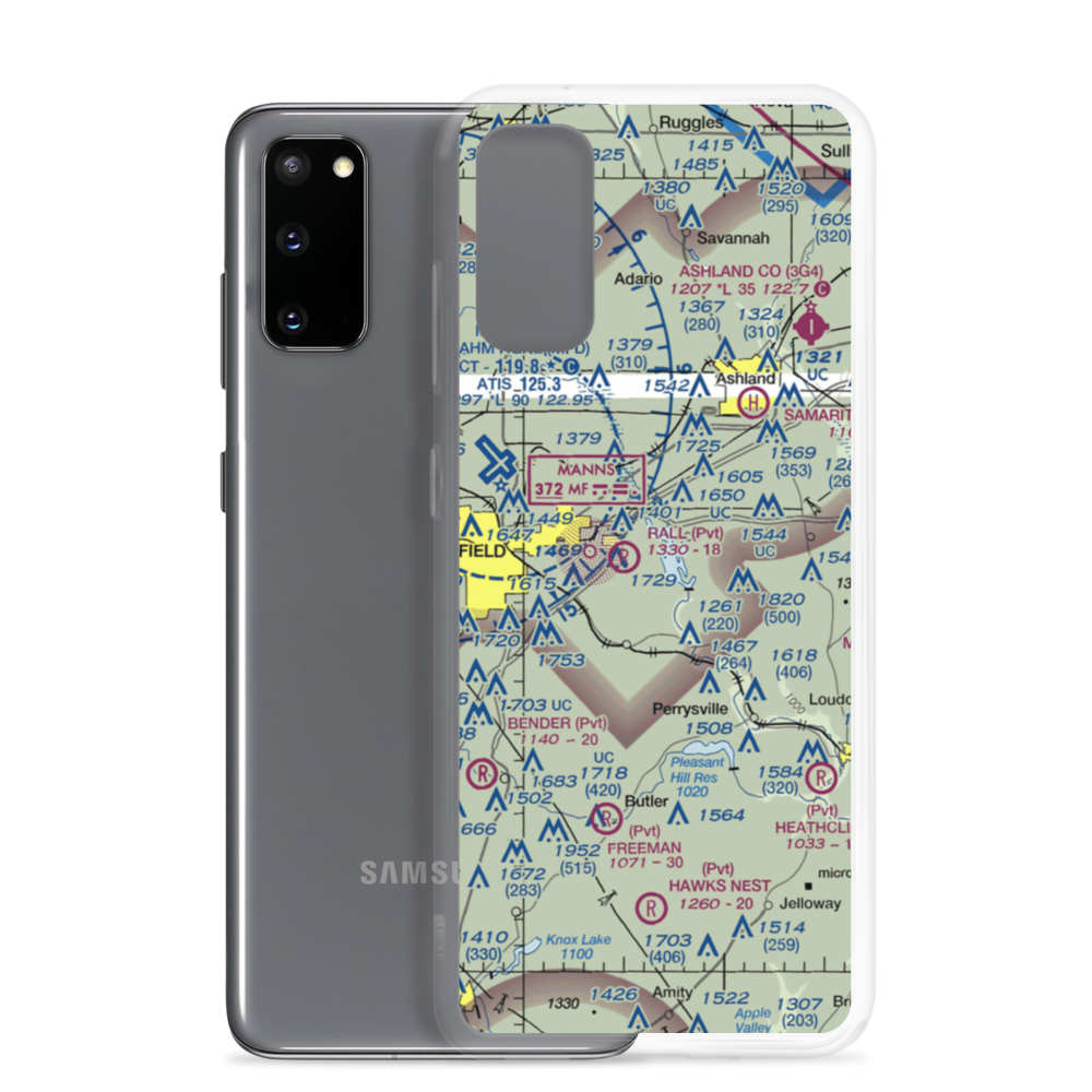 Gorman Airport (OI60) VFR Sectional Samsung Case Samsung Galaxy S20 model shown