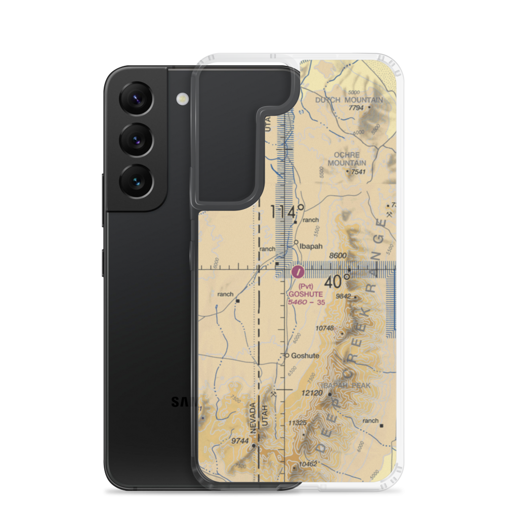 Goshute Airport (UT65) VFR Sectional Samsung Case Samsung Galaxy S22 model shown